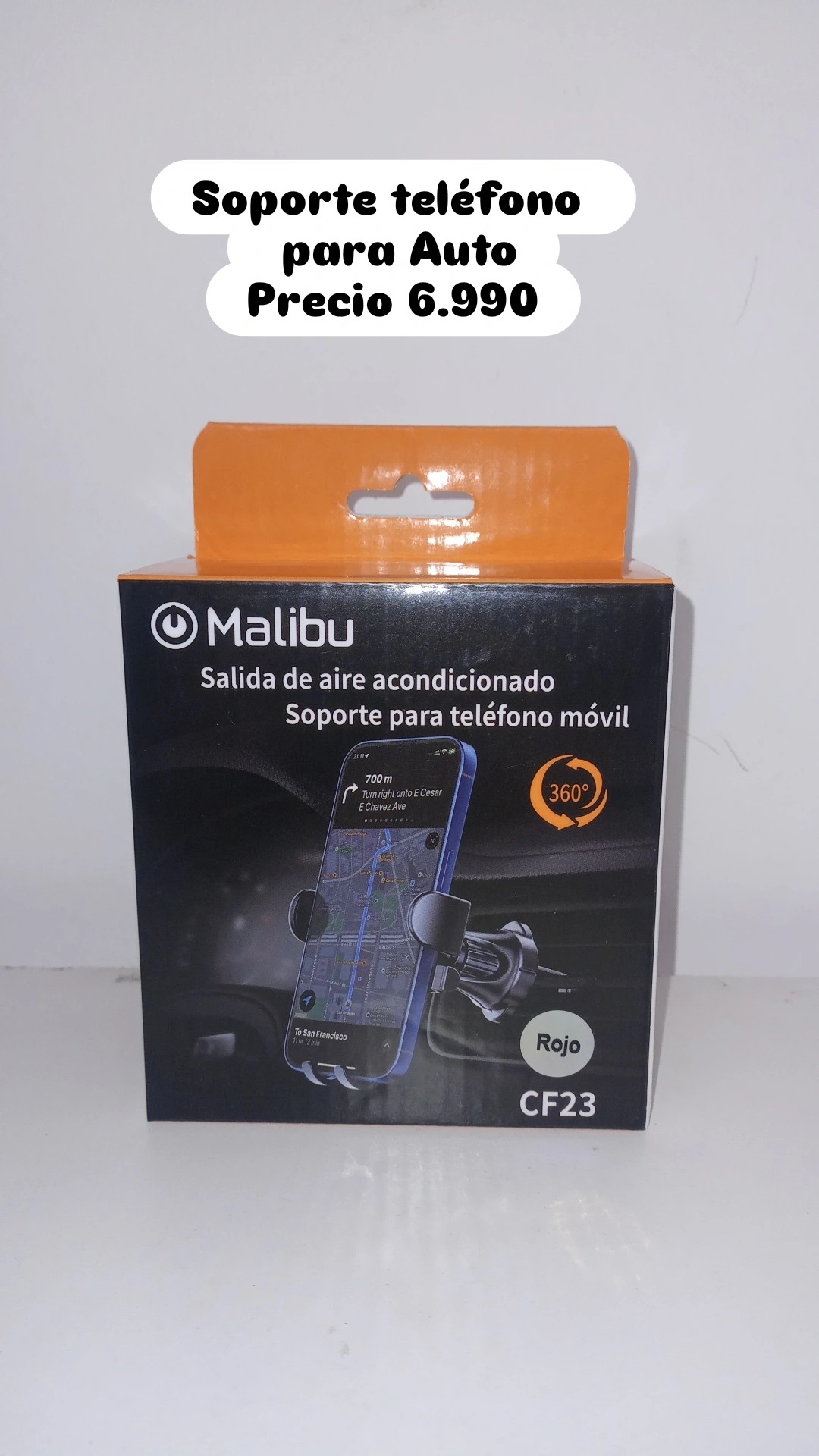 Soporte de Teléfono para Auto y Cargador de Auto - Imagen 3