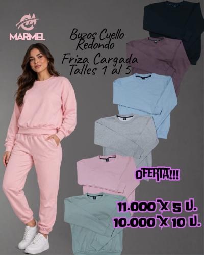 Buzo Cuello Redondo de Friza Cargada Talles 1 al 5 - Miniatura 4