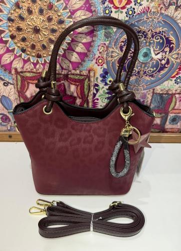 Nuevo Ingreso  de Carterita Morral Gamuzadacon Detalles de Cuero Pu