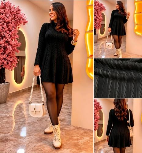 Vestido Lanilla Trenzada
