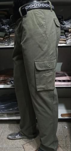 Pantalón Cargo Talle Especial Gabardina Hombre