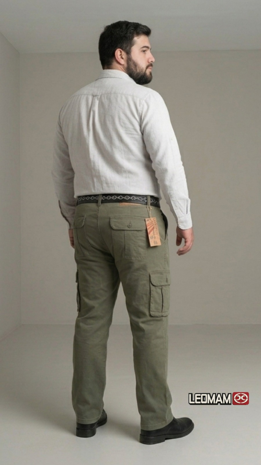 Pantalón Cargo Talle Especial 50 al 60 Gabardina Hombre - Imagen 2