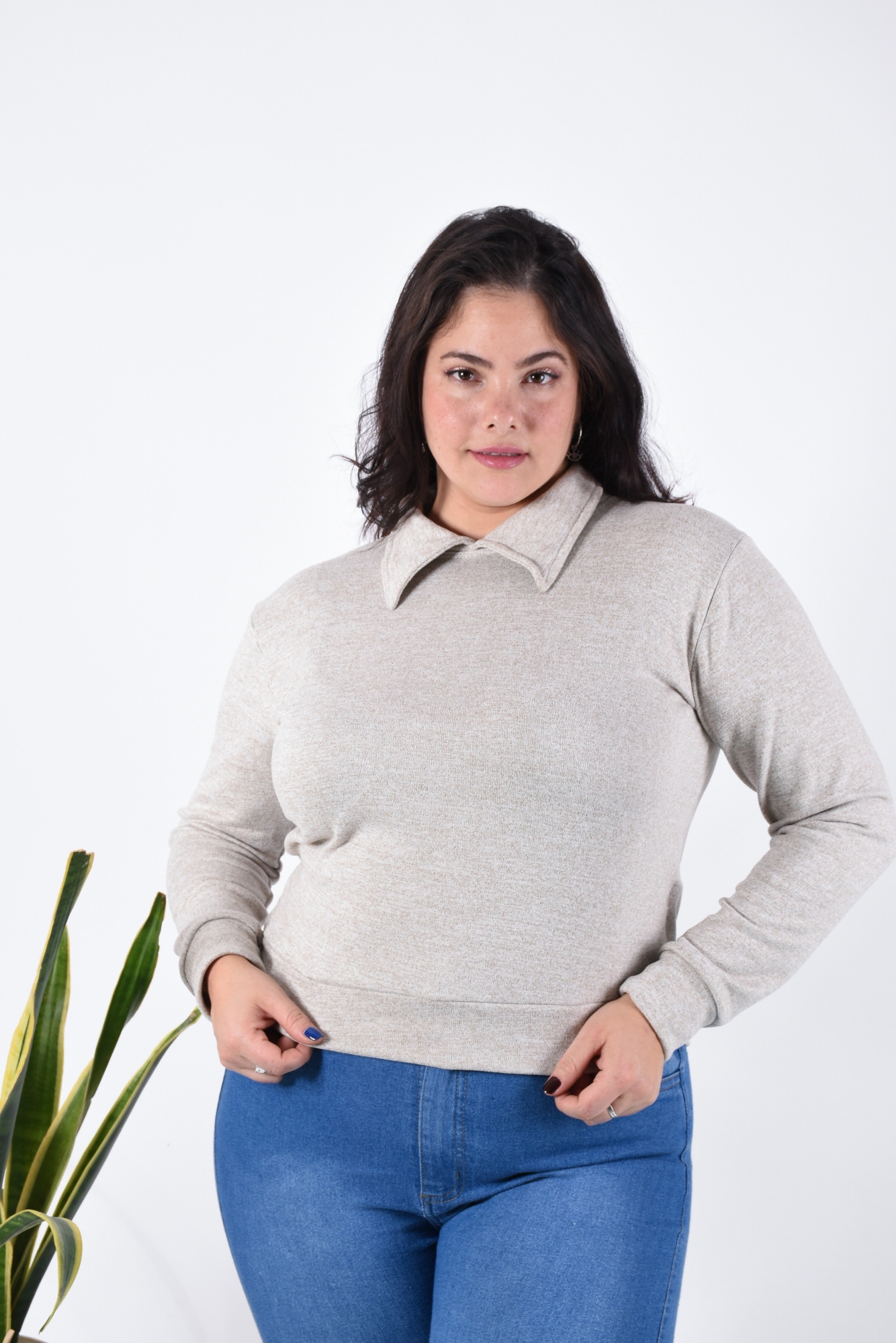 Remera Angora Cuello Camisa - Imagen 1