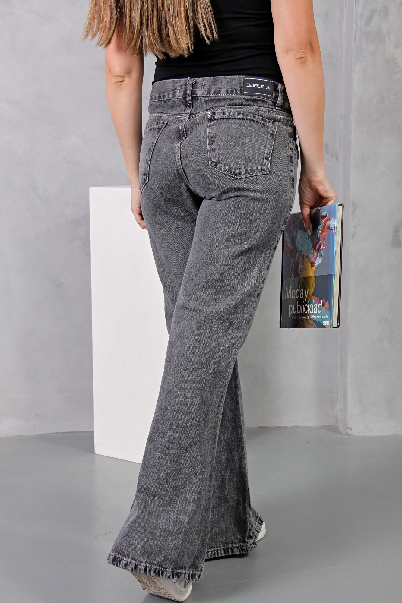 Oxford Gris Rigido Tiro Medio! Tendencia - Imagen 7