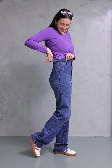 Wide Leg Nevado Red, Confort Semielastizado con Hebilla