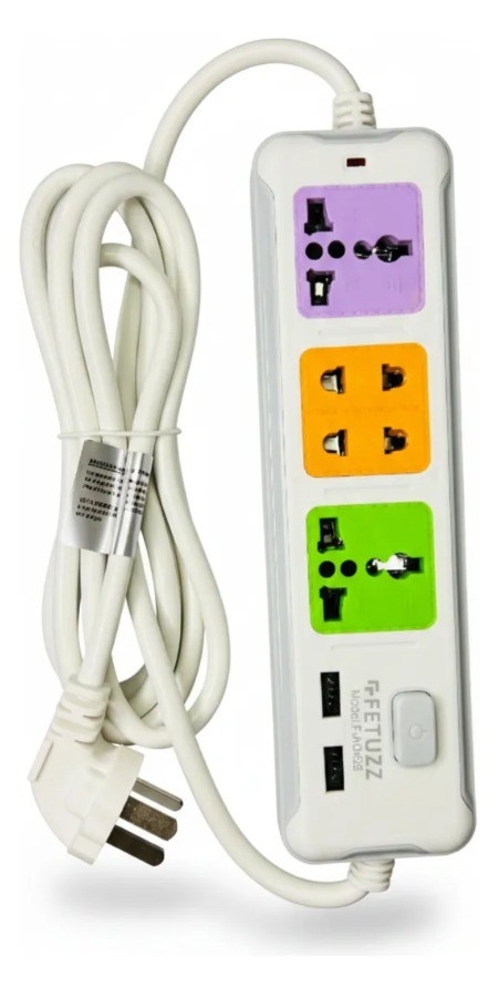 Alargue Fetuzz 3 Enchufe 2 Usb - Imagen 1