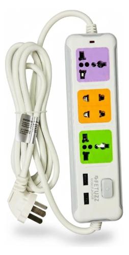 Alargue Fetuzz 3 Enchufe 2 Usb