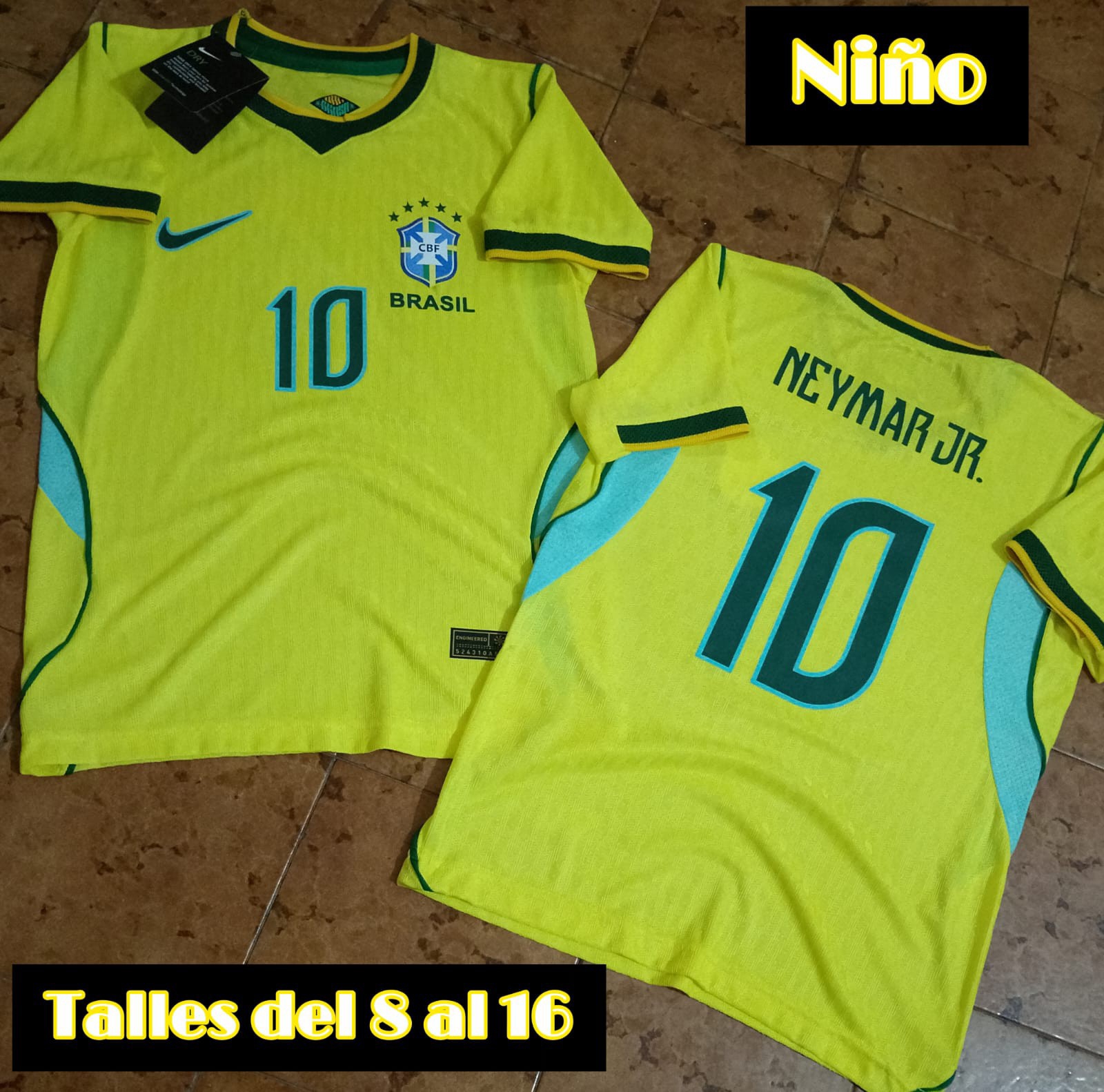 Camiseta Titular de la Selección de Brasil _niño - Imagen 2