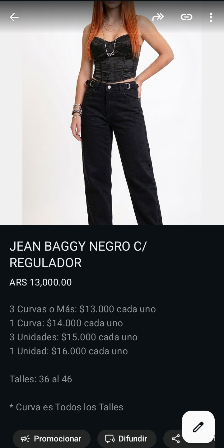 Jean Baggy Regulador Dama Pantalón Ancho Denim Moda 2000's Mujer Mayorista Fabricante - Imagen 5
