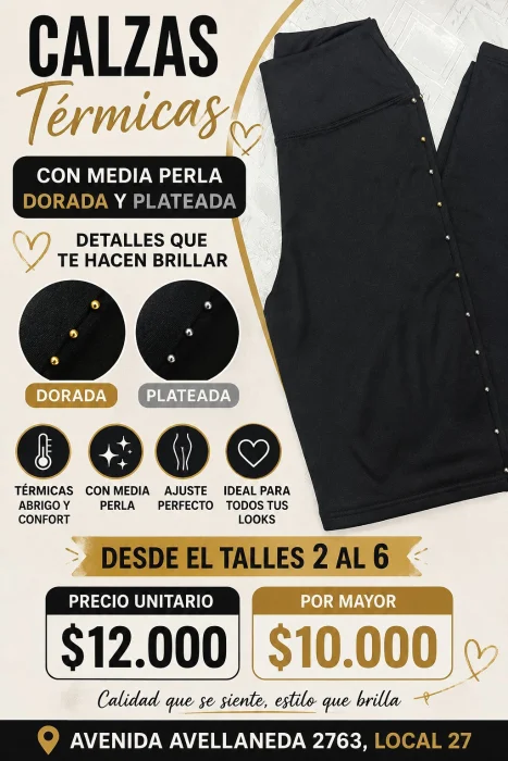 Calzas Térmicas, con Media Perla