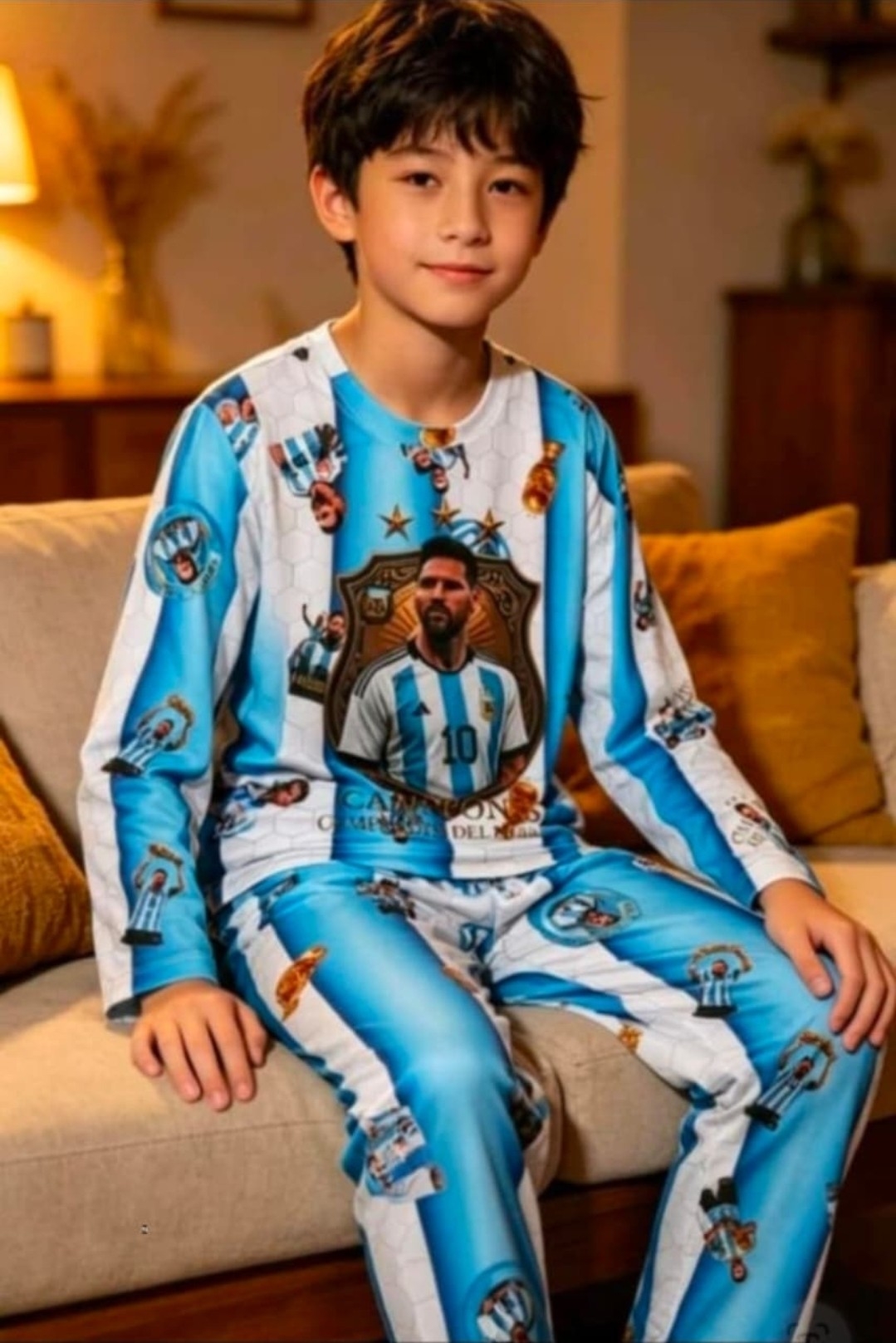 Pijama de Messi para Nene. - Imagen 1