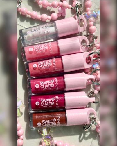 Brillo Labial con Color y Llavero para Celular