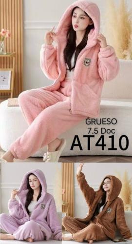 Pijama de Dama Campera Peluche Importado