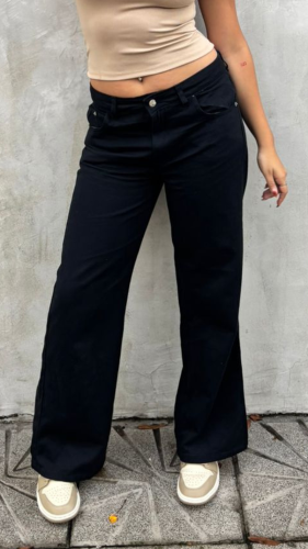 Wide Leg Negro Gabardina Art 438