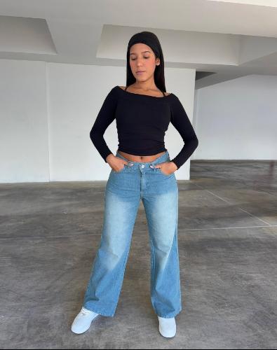 Wide Leg Óxido Celeste