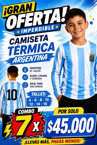 Camiseta Térmica para Niño y Niña