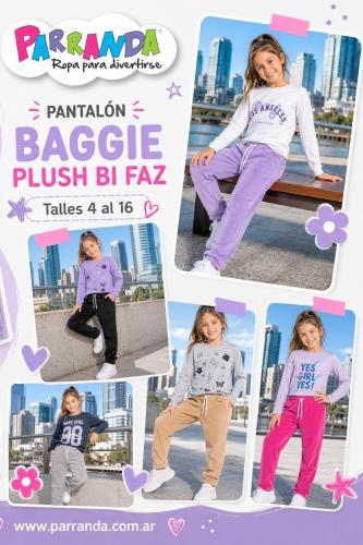 Pantalón Baggie Niña Plush Bi Faz