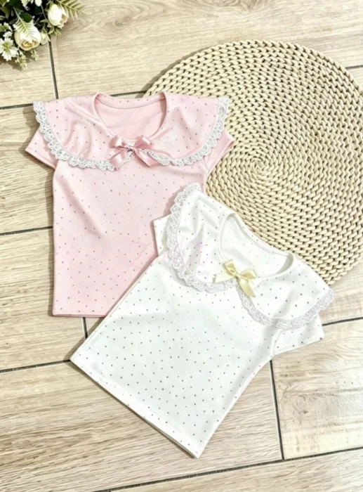 Remera Bolado  Coquette Puntilla Morley con Straz Elastizado