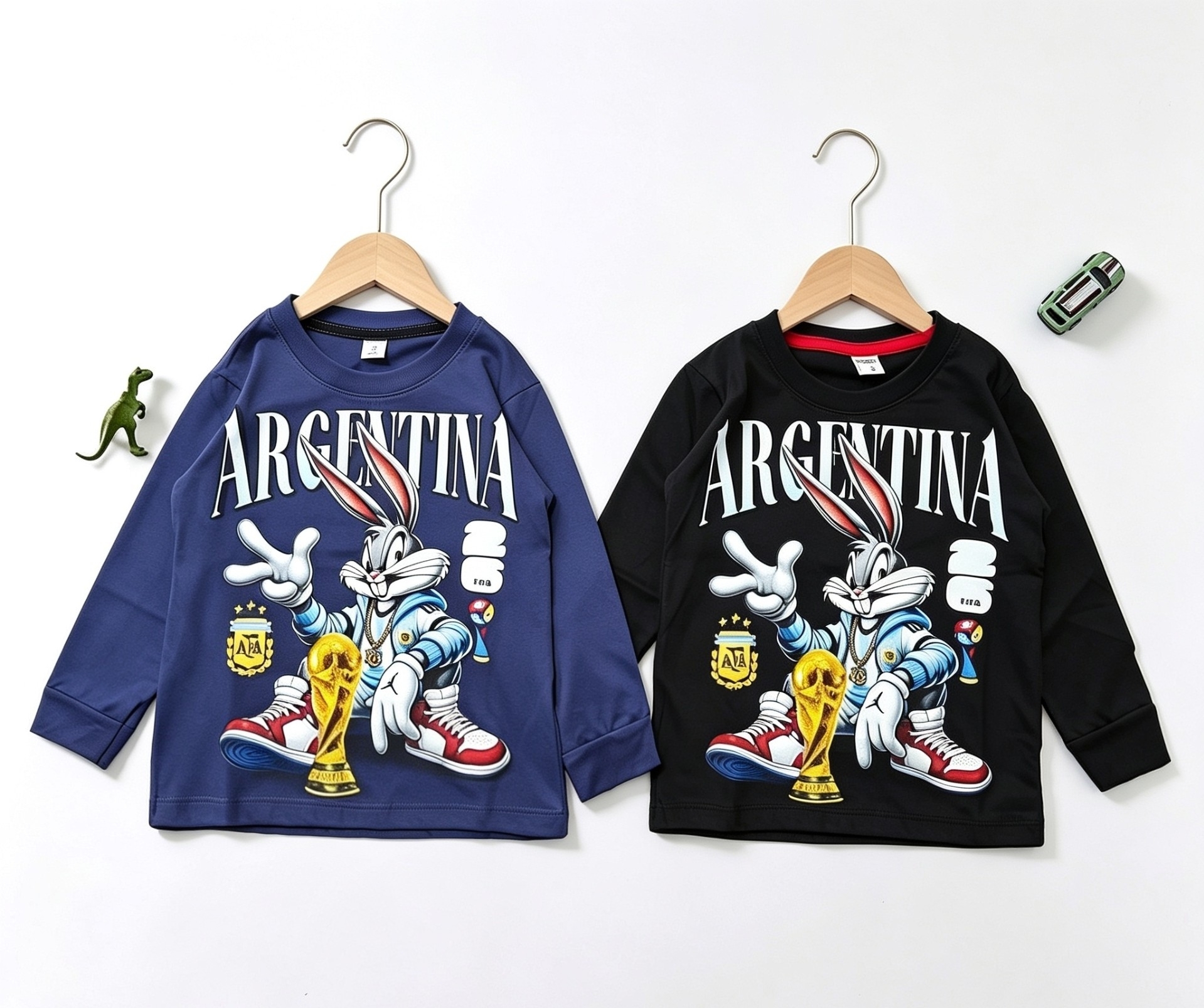 Camiseta Argentina Varon Algodón Peinado Premium - Imagen 2