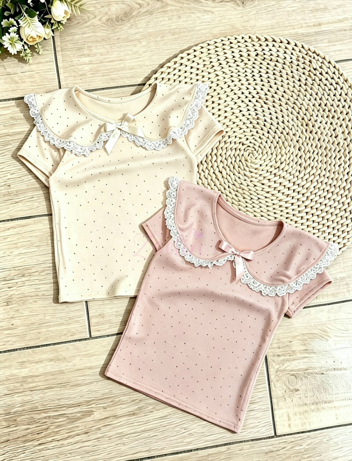 Remera Bolado  Coquette Puntilla Morley con Straz Elastizado - Imagen 2