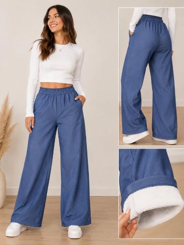 Pantalón Simil Jean con Corderito