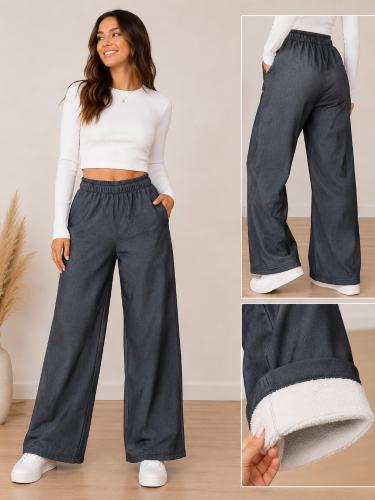Pantalón Simil Jean con Corderito - Miniatura 2