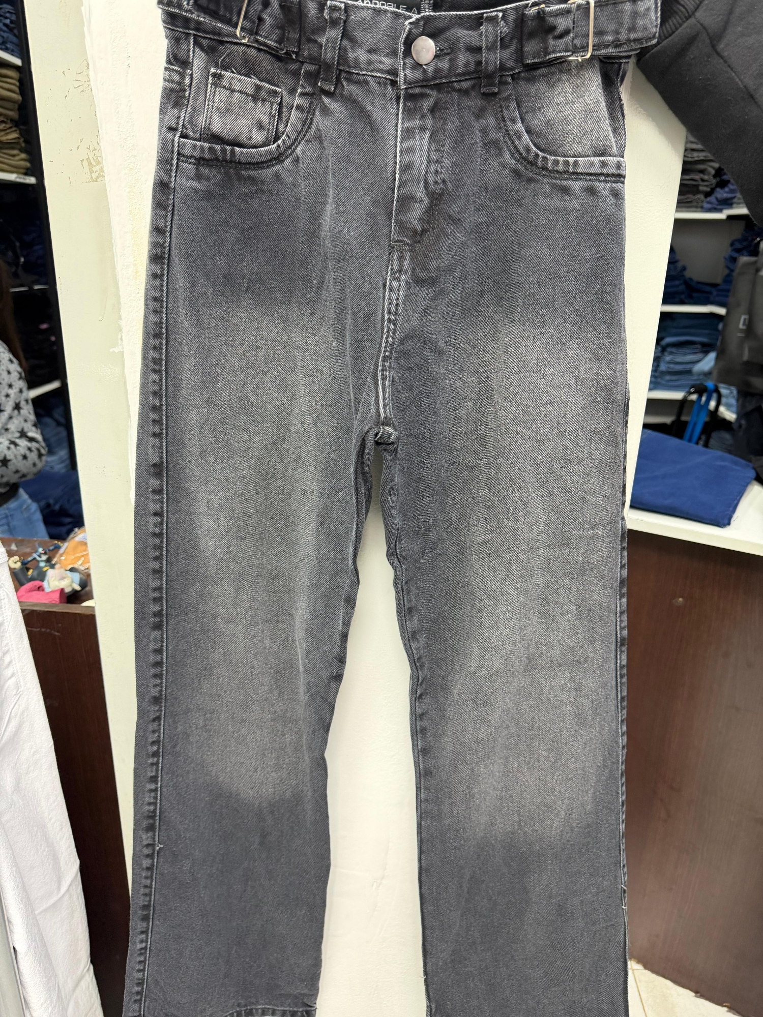 Wide Leg Gris Localizado, con Reguladores, Talles Reales - Imagen 4