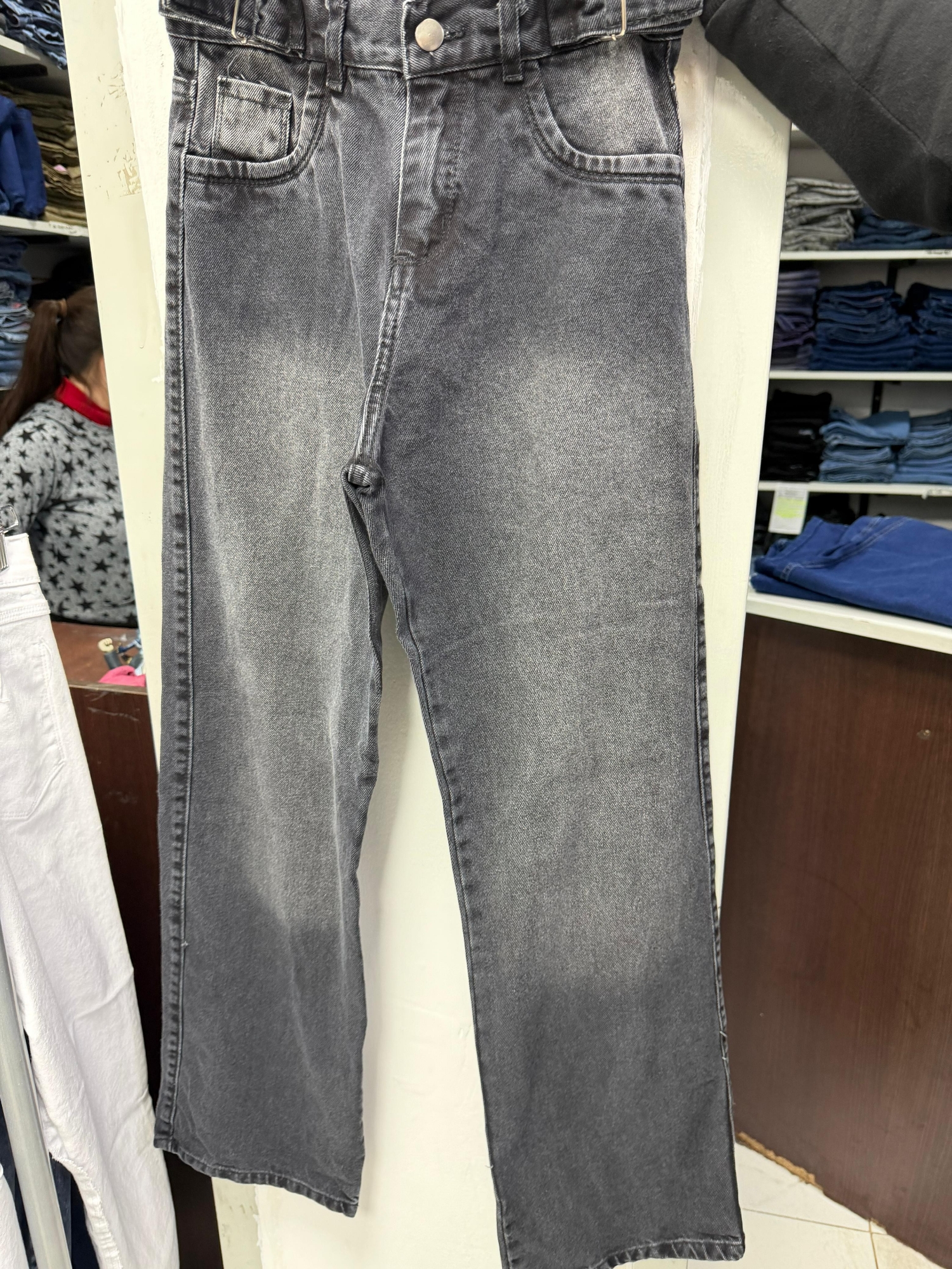 Wide Leg Gris Localizado, con Reguladores, Talles Reales - Imagen 5