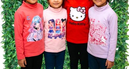 Polera Modal Estampado Dibujos Nena