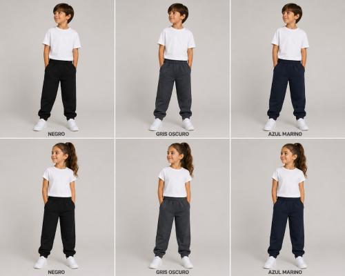 Jogging Liso de Frisa Unisex de Niños