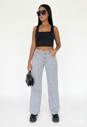Wide Leg Gris