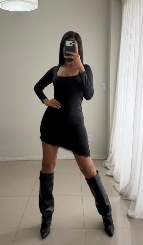 Vestido Pico Puntilla