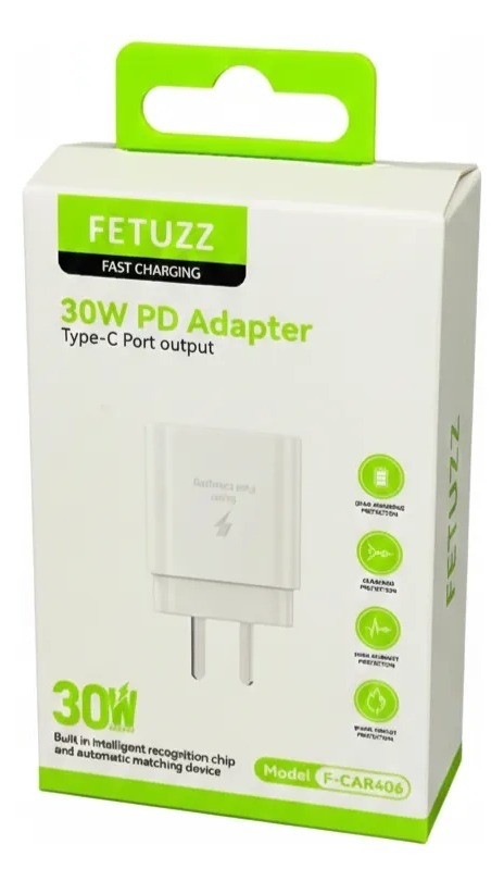 Cabezal Cargador Fetuzz Tipo C 30w *solo Cabezal sin Cable* - Imagen 2