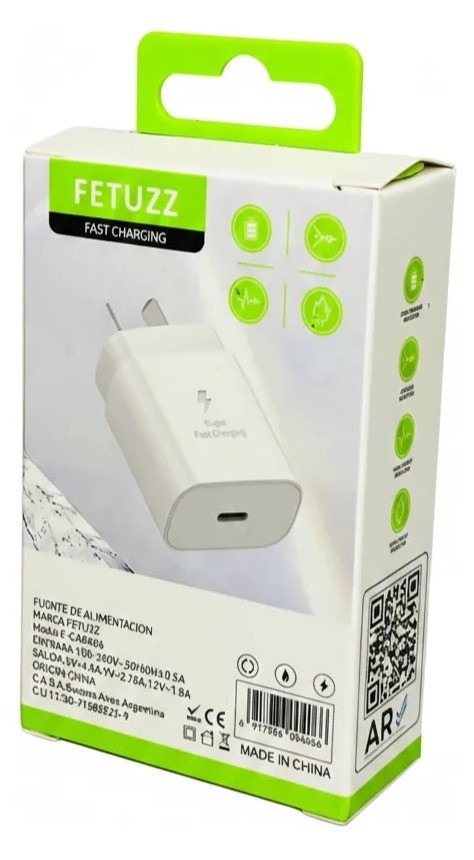 Cabezal Cargador Fetuzz Tipo C 30w *solo Cabezal sin Cable* - Imagen 3