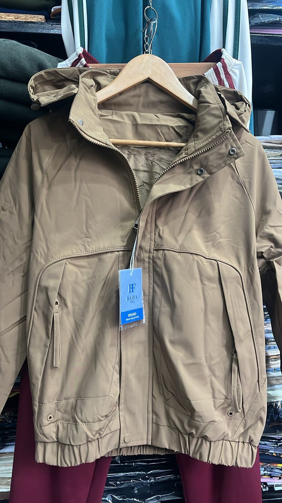 Campera de Gabardina con Piel - Imagen 6