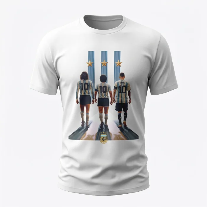 Remera Argentina Kempes Maradona Messi