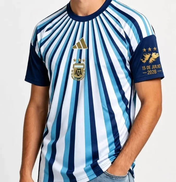Camiseta Pre Match a Rayas Sublimadas, de Adulto