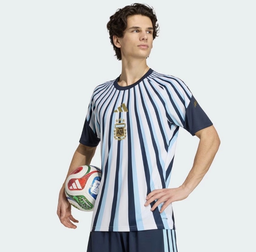 Camiseta Pre Match a Rayas Sublimadas, de Adulto - Imagen 2