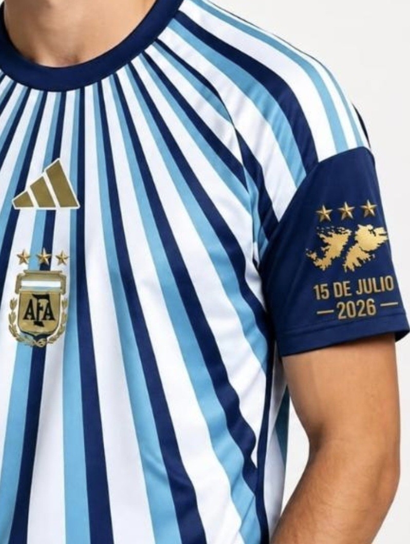 Camiseta Pre Match a Rayas Sublimadas, de Adulto - Imagen 2