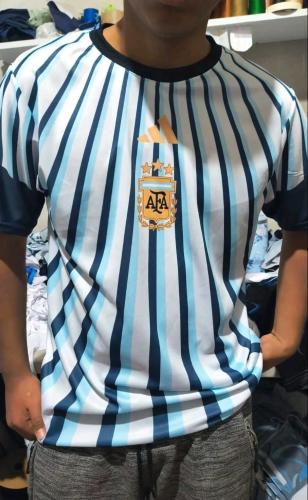 Camiseta Pre Match a Rayas Sublimadas, de Adulto - Miniatura 3