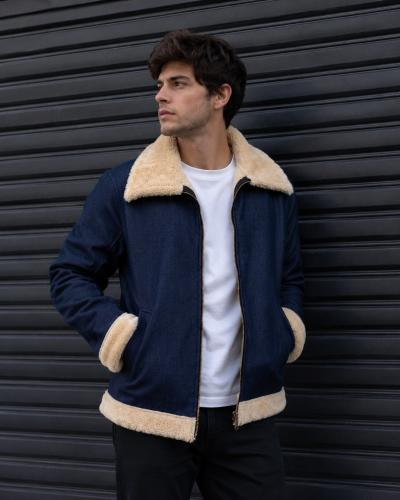 Campera Jean con Piel