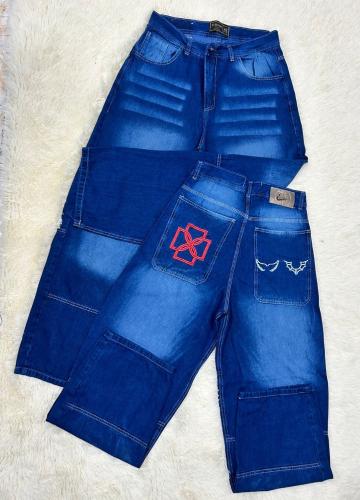 Baggy con Bordado | Azul Localizado |