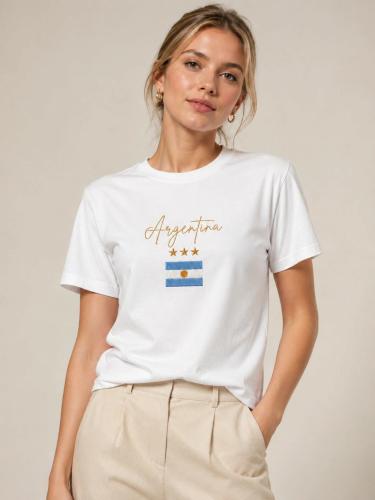 Remera Estampada Argentina Estrellas