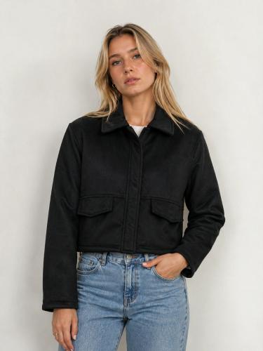 "campera de Suede con Piel Kyle"