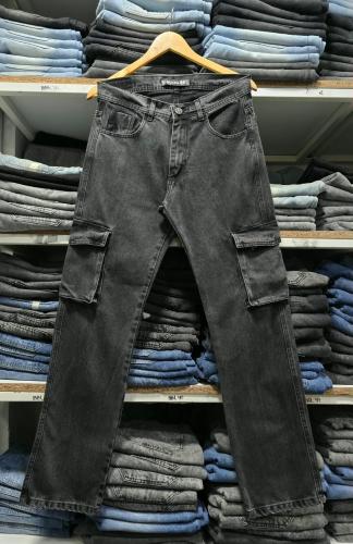 Pantalón Mom Cargo Bolsillo 3d Gris