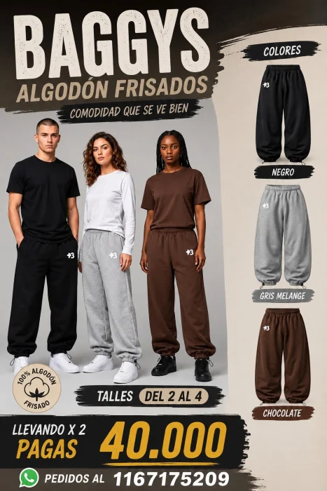 Pantalones Frisados de Algodón
