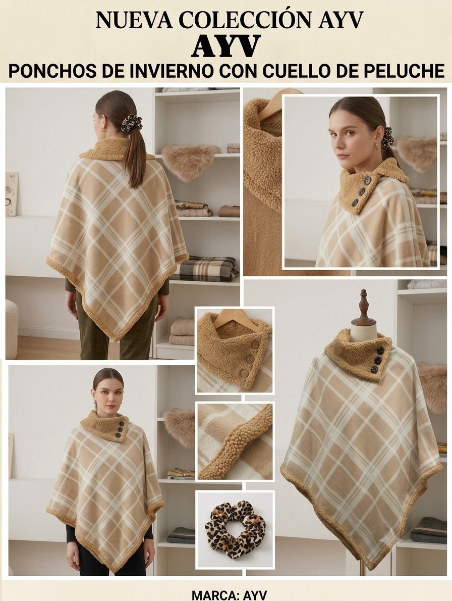 Poncho Cuadrille - Imagen 1