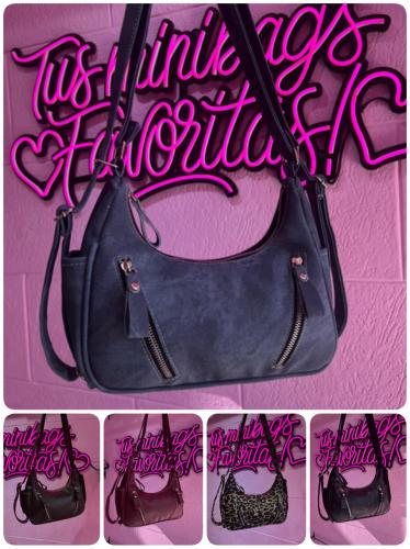Cartera Mini Bag Baguette Cierre Cuero Pu