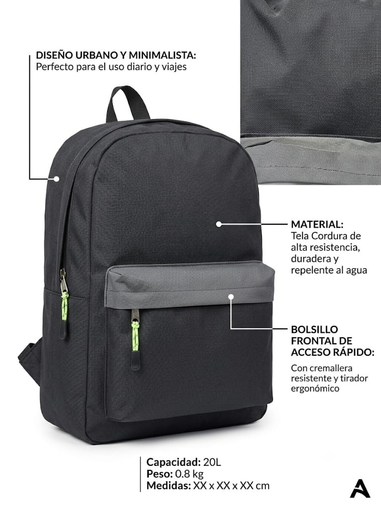 Mochila Urbana, Universitaria - Imagen 1