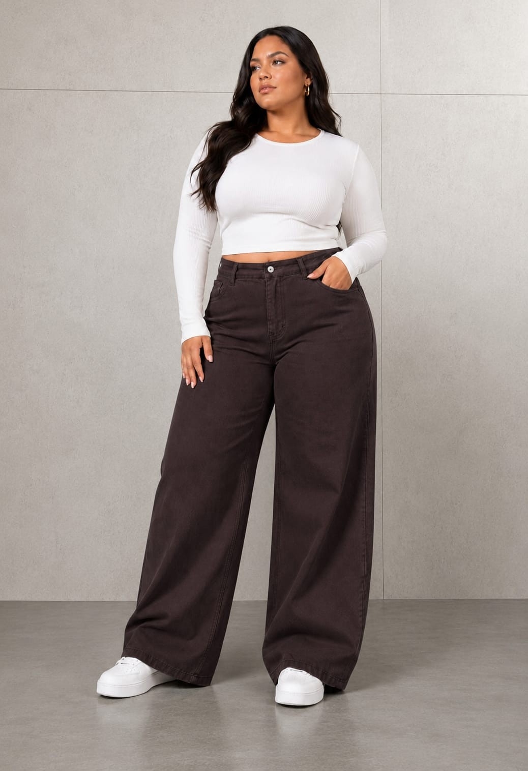 Wide Leg Rígido Especial Chocolate - Imagen 1